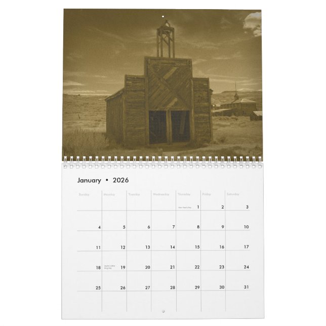 2013 Bodie Ghost Town Calendar (Jan 2026)