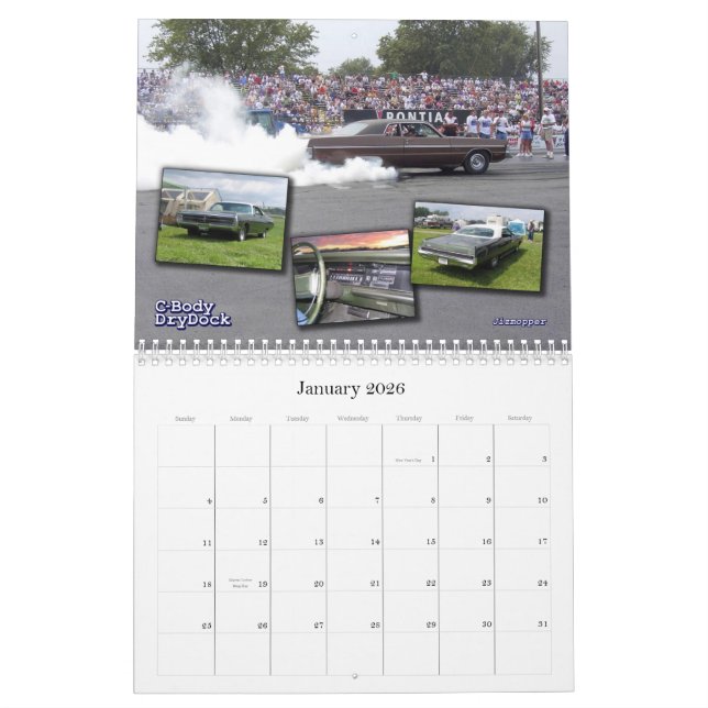 2013 C-Body Mopar Calendar (Jan 2026)