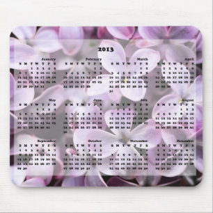 2013 Calendar Lilacs Mousepad