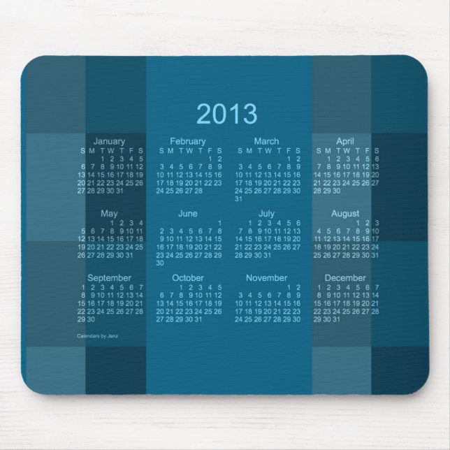 2013 Calendar Mouse Pad (Front)