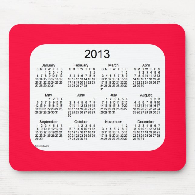 2013 Calendar Mouse Pad (Front)