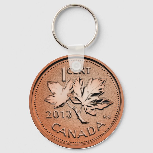 2013 Canadian penny Keychain (Front)