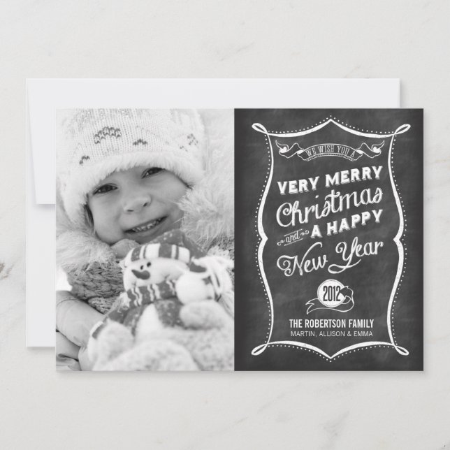 2013 CARD LINK BELOW | Chalkboard 2012 Christmas (Front)