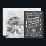 2013 CARD LINK BELOW | Chalkboard 2012 Christmas<br><div class="desc">THE 2013 VERSION OF THIS CARD IS NOW AVAILABLE. CLICK THE SMALL GRAPHIC ABOVE TO GO TO THE PRODUCT PAGE TO PERSONALIZE & PURCHASE THIS HOLIDAY CARD. This trendy Christmas flat card design by The Spotted Olive features chalkboard typography with the words "We Wish You A Very Merry Christmas And...</div>