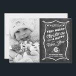 2013 CARD LINK BELOW | Chalkboard 2012 Christmas<br><div class="desc">THE 2013 VERSION OF THIS CARD IS NOW AVAILABLE. CLICK THE SMALL GRAPHIC ABOVE TO GO TO THE PRODUCT PAGE TO PERSONALIZE & PURCHASE THIS HOLIDAY CARD. This trendy Christmas flat card design by The Spotted Olive features chalkboard typography with the words "We Wish You A Very Merry Christmas And...</div>