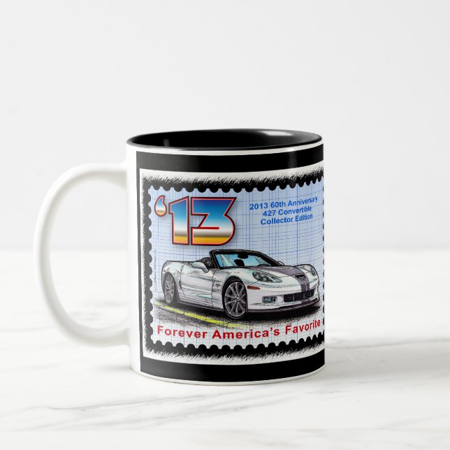 2013 Corvette 60th Anniversary Convertible Two-Tone Coffee Mug (Left)