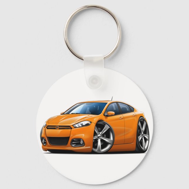 2013 Dodge Dart Orange Car Keychain (Front)