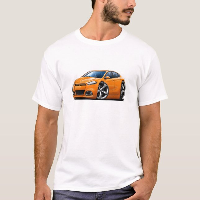 2013 Dodge Dart Orange Car T-Shirt (Front)