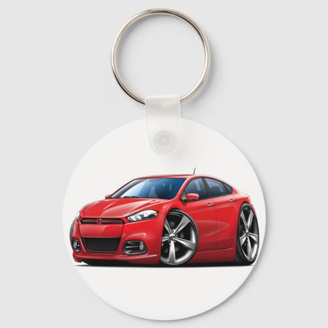 2013 Dodge Dart Red Car Keychain (Front)