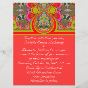 2013 Elegant Red Personalized Wedding Invitation