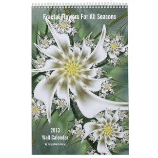 2013 Fractal Flowers Wall Calendar