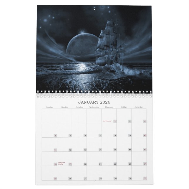 2013 Ghost ship series wall calendar (Jan 2026)