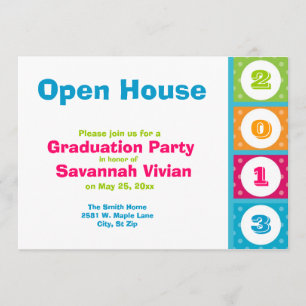 2013 Graduation Party Open House Invitations