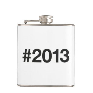 2013 Hashtag 12 Birthday Anniversary Hip Flask