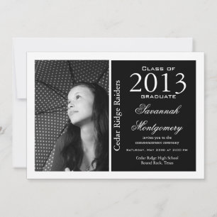 2013 High School Graduation Announcements Black