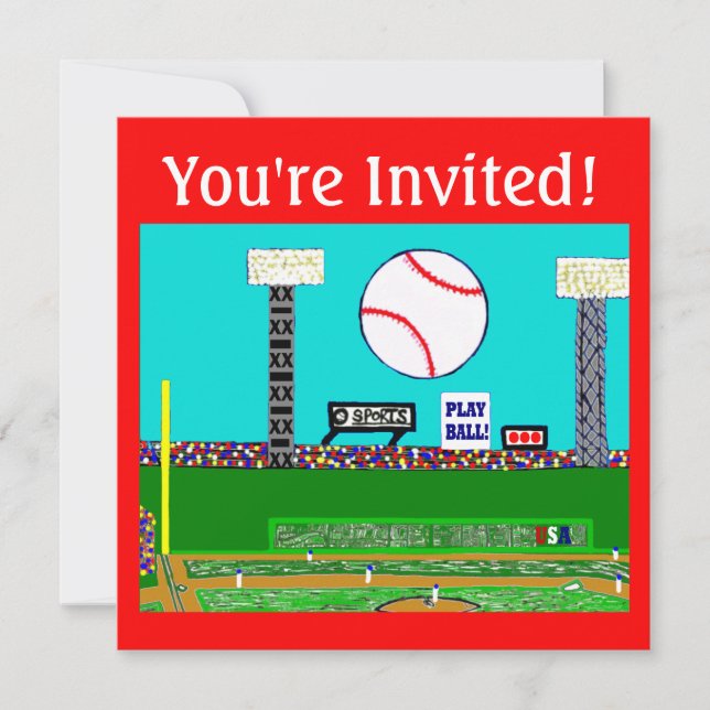 2013 Kids Sports Custom Birthday Party Invitations (Front)