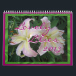 2013 Lovely Lilies Calendar- personalize it Calendar<br><div class="desc">Everyone loves flowers and many say Lilies are their favourites so this calendar is a perfect choice for yourself or as a gift for a friend, family member, or a co-worker. To see matching cards and coordinating gift items, go to my LILIES SECTION or type lily in my searchbox on...</div>