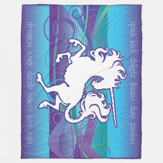 2013 Mink Nest Inspirational Unicorn Blanket (Front)