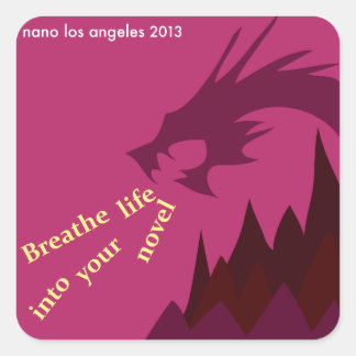2013 NaNoLA - Breathe Life into Your Novel Square Sticker
