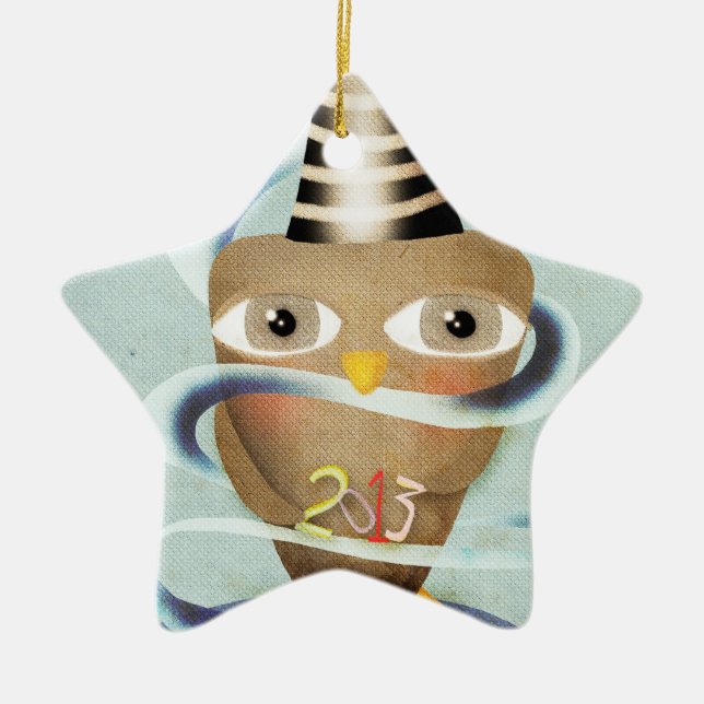 2013 Owl Ceramic Ornament (Front)