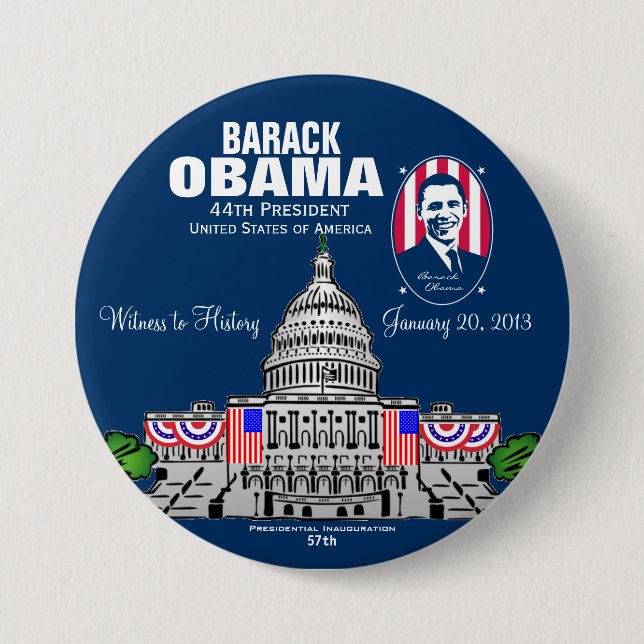 2013 Presidential Inauguration 3 Inch Round Button (Front)