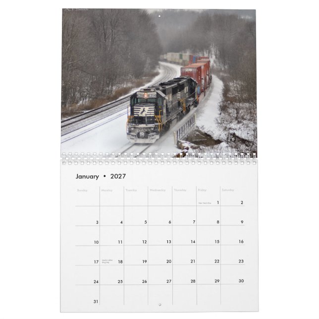 2013 Trains of Pennsylvania Calendar (Jan 2027)