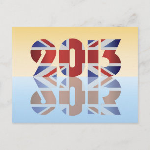 2013 UK England Union Jack Flag Postcard