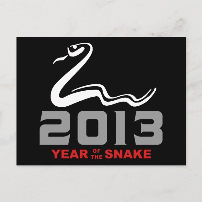 2013 Year of The Snake Holiday Postcard (Front)
