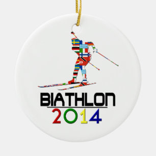 2014: Biathlon Ceramic Ornament
