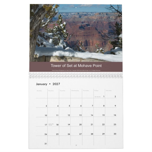 2014 Calendar Grand Canyon (Jan 2027)