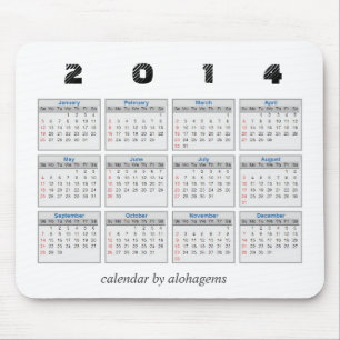 2014 Calendar Mousepad