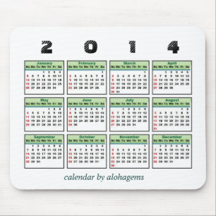 2014 Calendar Mousepad