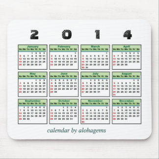 2014 Calendar Mousepad
