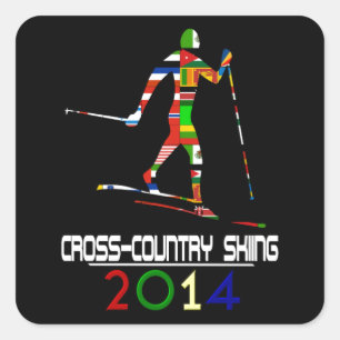 2014: Cross Country Skiing Square Sticker