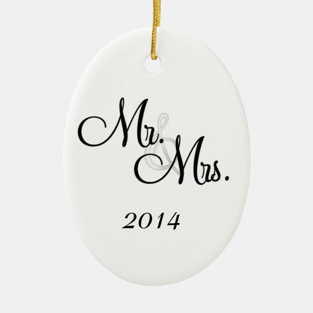 2014 First Christmas Ornament Mr & Mrs. (Front)