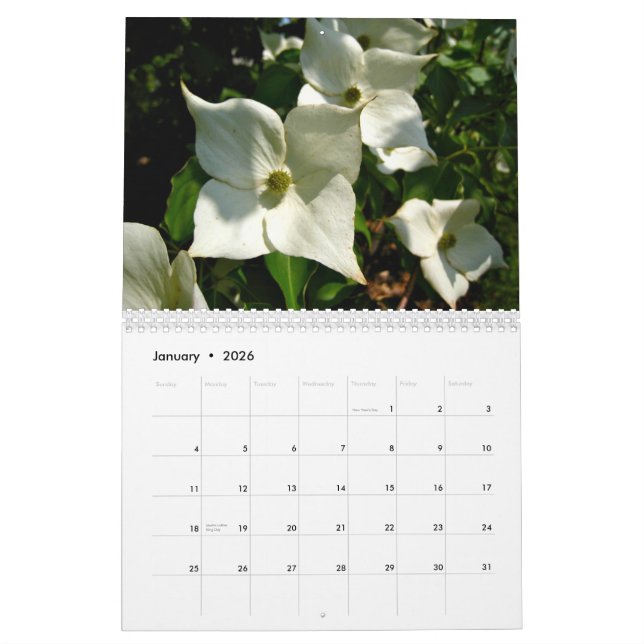 2014 Flowers Calendar (Jan 2026)