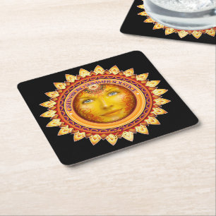 2014 Greensboro Summer Solstice Festival Keepsake Square Paper Coaster