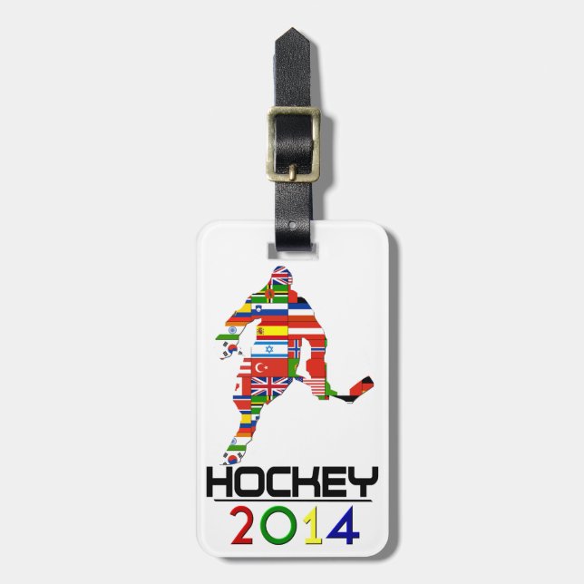 2014: Hockey Luggage Tag (Front Vertical)