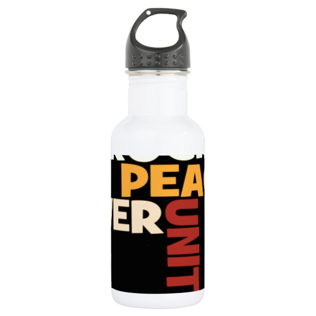 2014 Love Rocks Peace Art Print 532 Ml Water Bottle (Front)