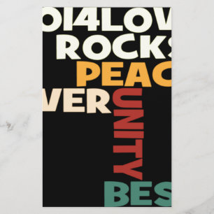 2014 Love Rocks Peace Art Print Stationery