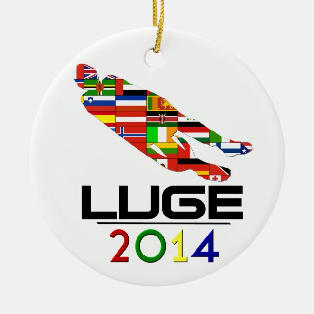 2014: Luge Ceramic Ornament (Front)