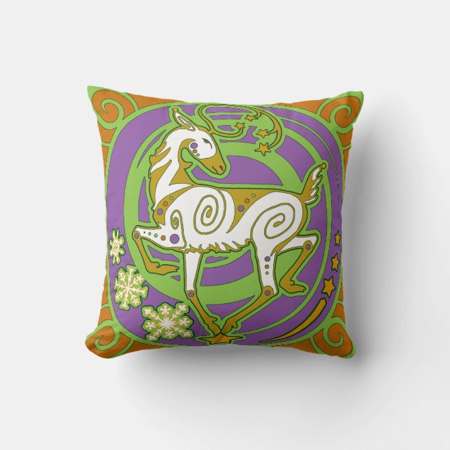 2014 MinkMode RunedeerTM Holiday Pillow (Front)