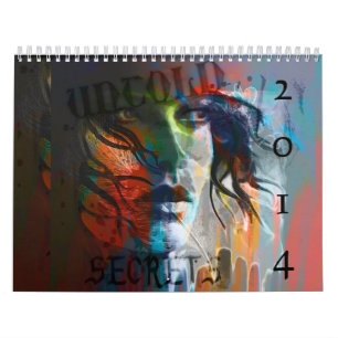 2014 mixed media female portrait calendar