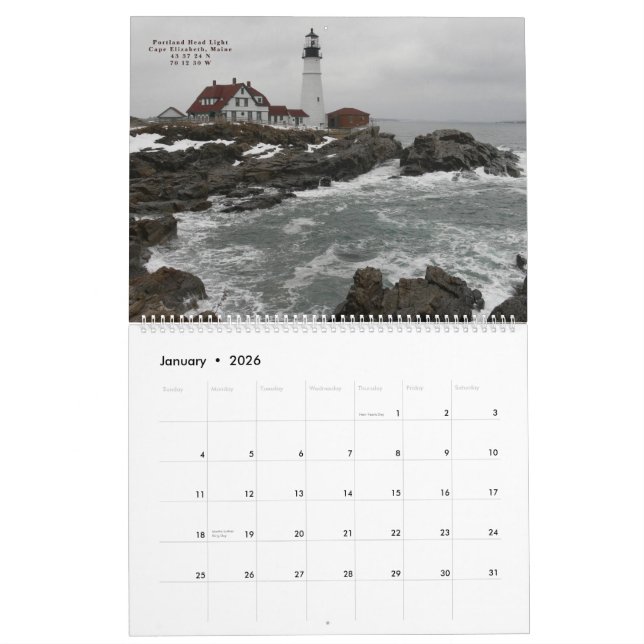 2014 New England Lighthouse Calendar Super size (Jan 2026)