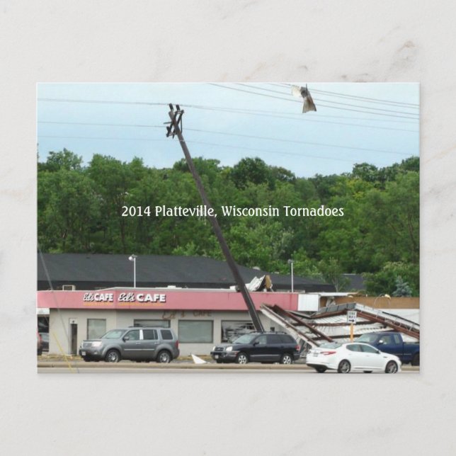 2014 Platteville, Tornadoes Memorabilia Postcard (Front)