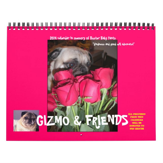 2014 PUG RESCUE CALENDAR (Cover)