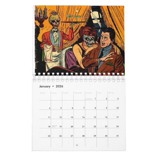 2014 Vintage Horror Comics Calendar (Jan 2026)
