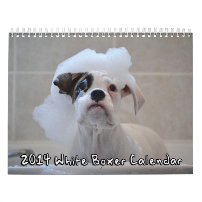 2014 White Boxer Calendar (Cover)