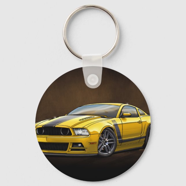 2014 Yellow Boss 302 Keychain (Front)