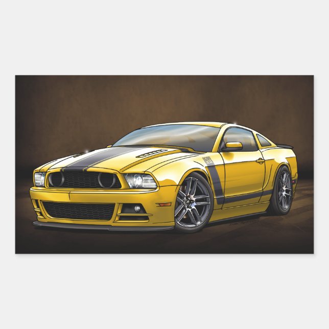 2014 Yellow Boss 302 Sticker (Front)